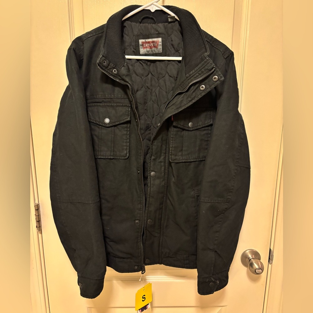Levi's Men's Black Military Jacket